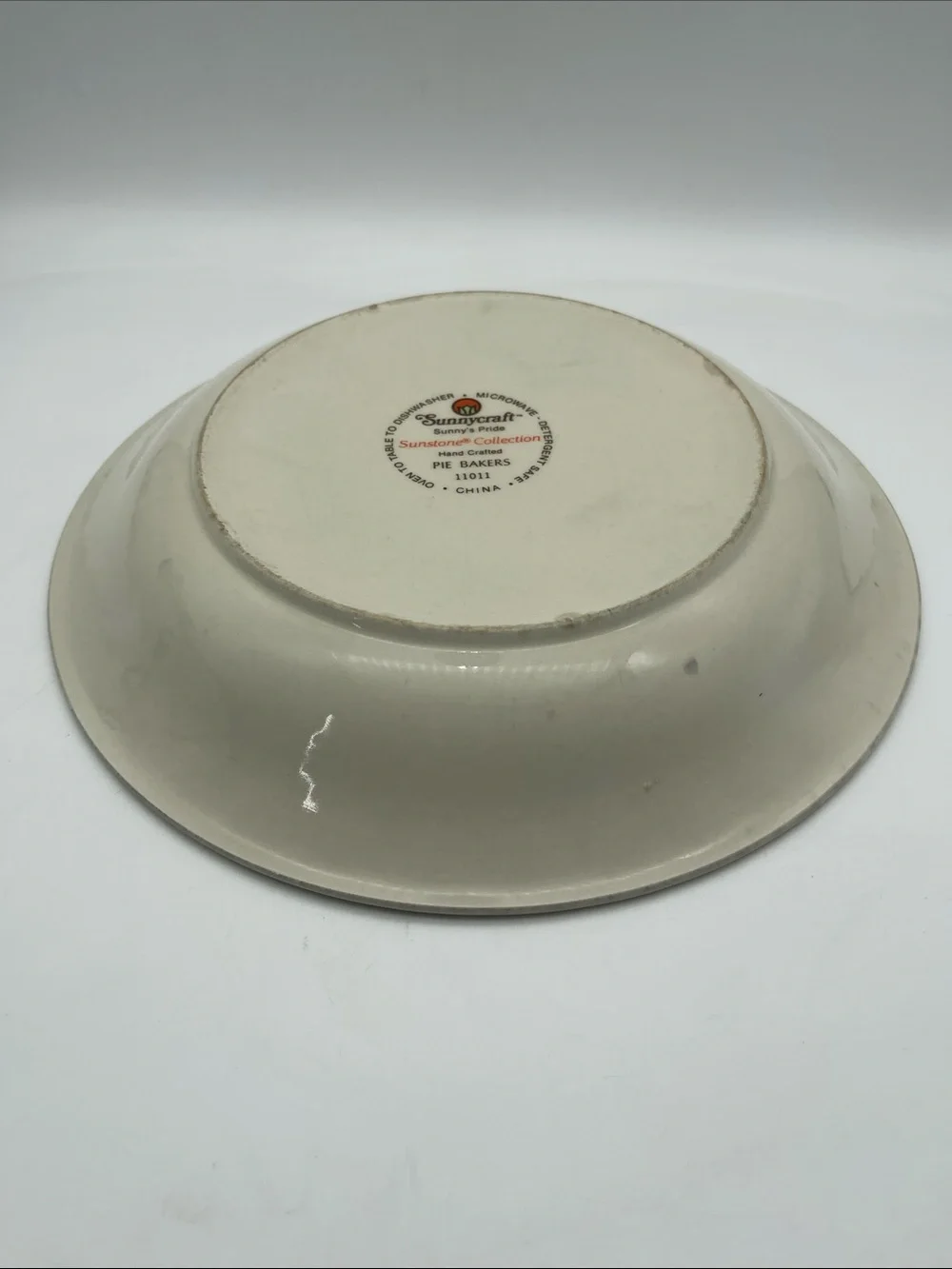 Vintage Apple Pie Recipe Dish Plate Sunnycraft Sunstone 11011 Collectible
